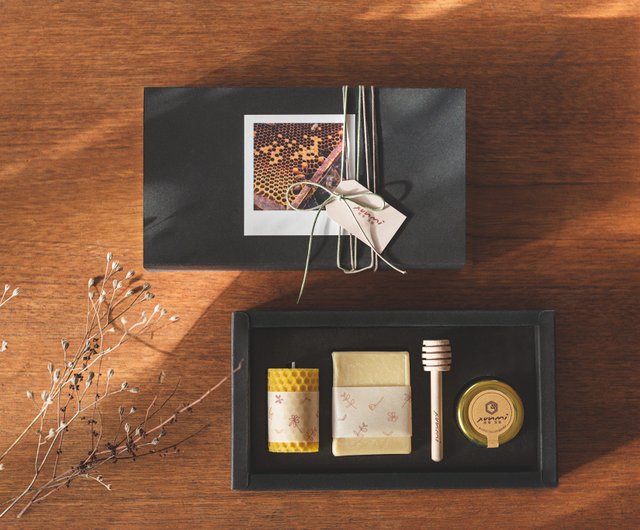 Honey Gift Set Beeswax Candle Gift Set Honey and Soap Gift 