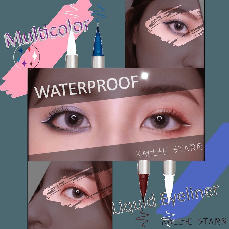 Color eyeliner mix and match style - Eye Makeup - Plastic Silver