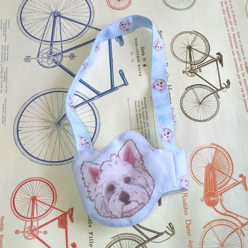 NEW West Highland White Terrier-New Style Drink Cup Cover-Dog Sketch Series ~ Dog Head Shaped Drink Bag - ถุงใส่กระติกนำ้ - เส้นใยสังเคราะห์ 