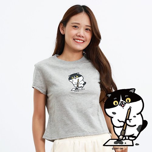 ELASTI台灣機能運動服飾 【ELASTI X 點點貓聯名】 休閒系列-短袖T恤(B款)