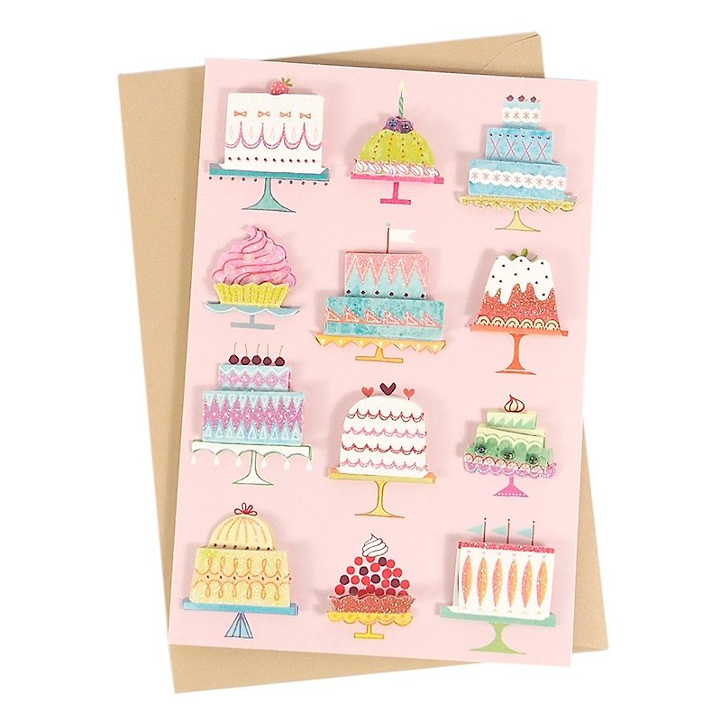 ここから選べるケーキがたくさんあります[ホールマーク-シグネチャーシリーズの誕生日の願い] - カード・はがき - 紙 多色