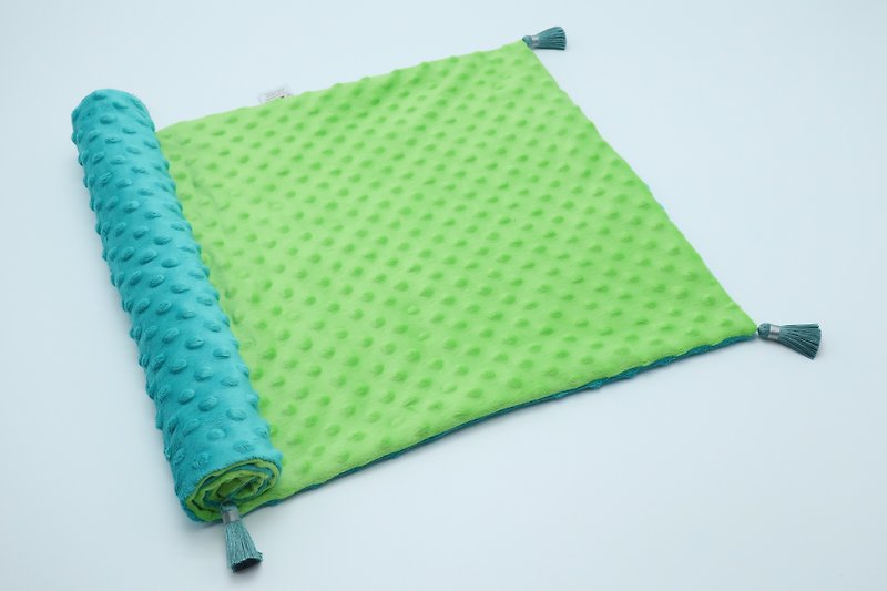 Hush Baby Handmade Security Blanket (Color Match-Mike Wazowski) - Bedding - Other Materials Multicolor