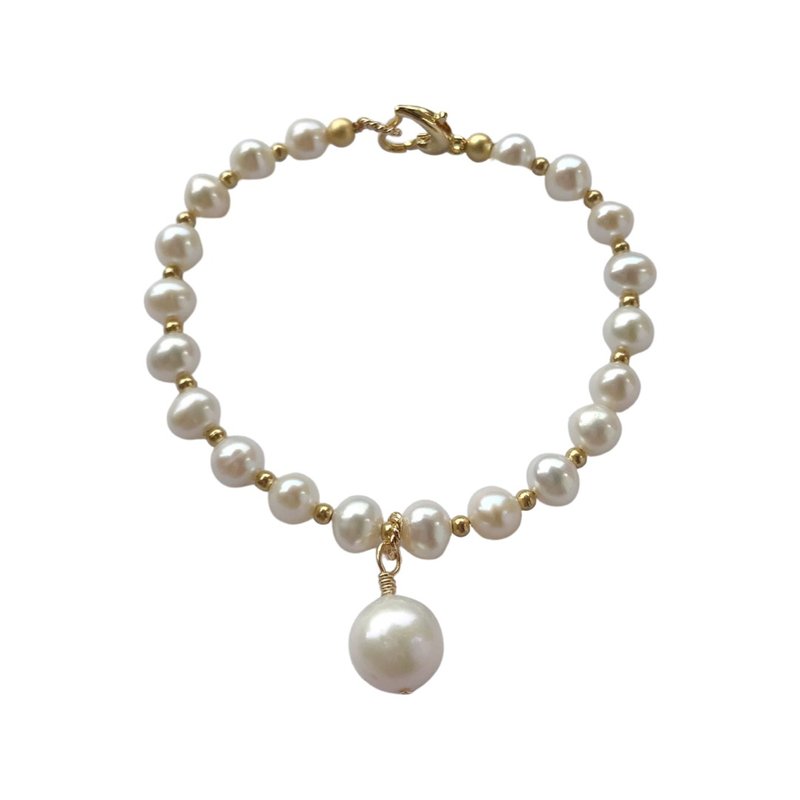 Natural pearl bracelet / fresh and sweet style - สร้อยข้อมือ - ไข่มุก 