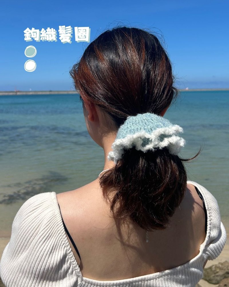 鈎織髮圈 頭飾 飾物 髮圈 橡筋 編織 鈎織 - 髮箍/髮帶 - 其他材質 