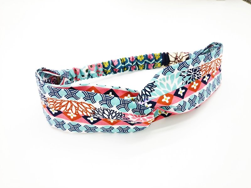 Color tile cross hair band - Headbands - Paper Multicolor