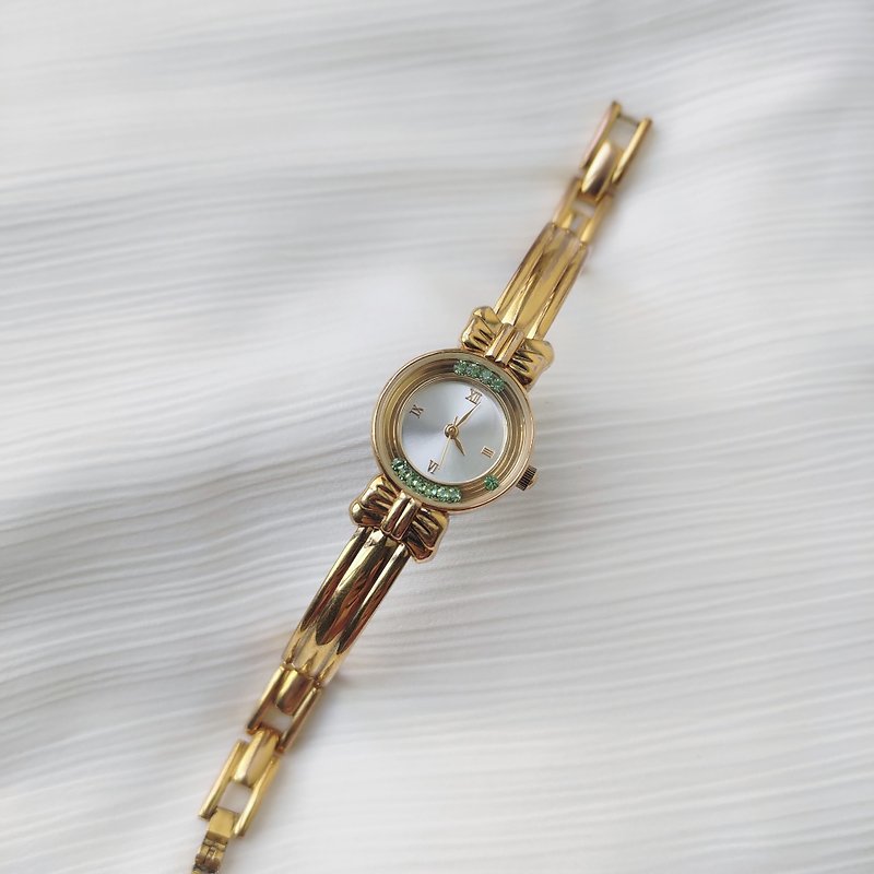 SY Vintage | AVON 轉轉綠鑽 手環錶 古董錶 老錶 - 女裝錶 - 其他金屬 