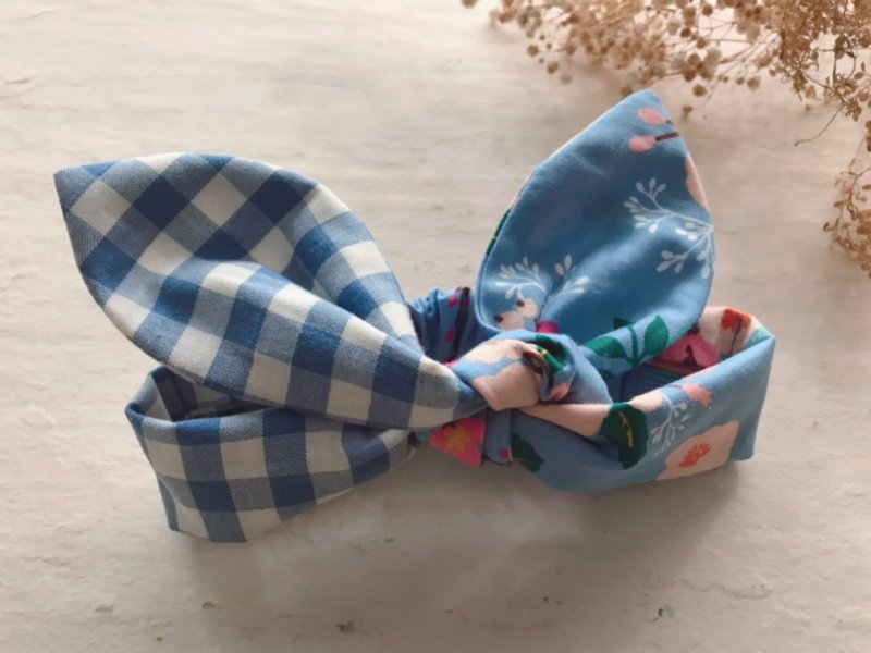 小學生的花髮帶     手工純棉綁帶式蝴蝶結寶寶髮帶 - 嬰兒帽子/髮帶 - 棉．麻 多色