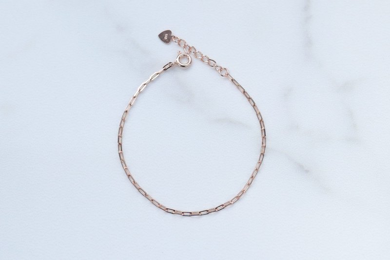 14K Chain Bracelet 方型圓手鍊 - 手鍊/手環 - 貴金屬 金色
