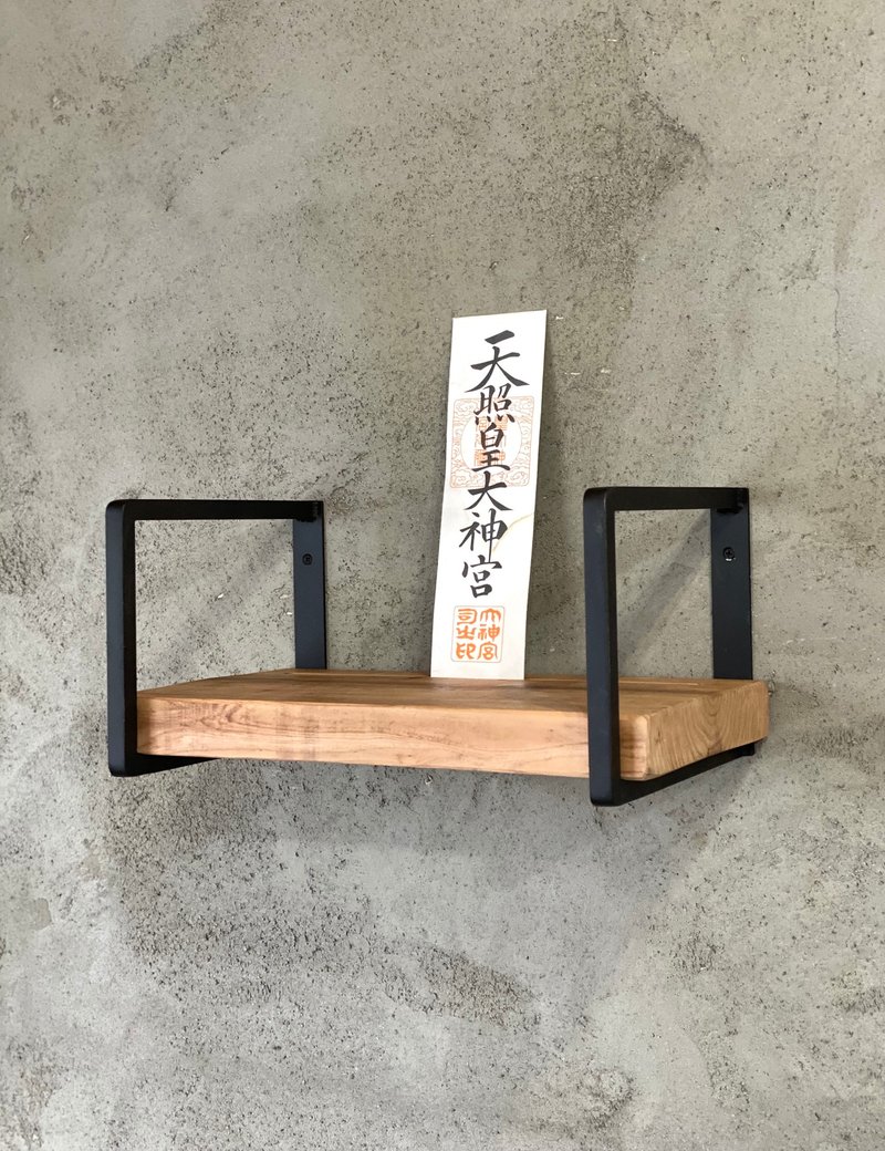 数量限定　神棚　KD-ILS　お札立て　無垢材　アイアン　シンプル　ウォールシェルフ - 其他 - 陶 黑色