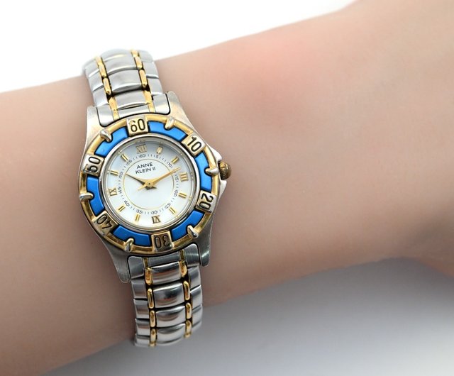 ANNE KLEIN II アンクライン QZ チェンジベゼル・交換ベルト付き