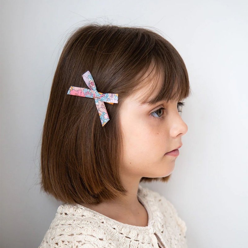 British Ribbies Calico Bow 2 joins the group - Song of the Prairie - Pink - Hair Accessories - Polyester 