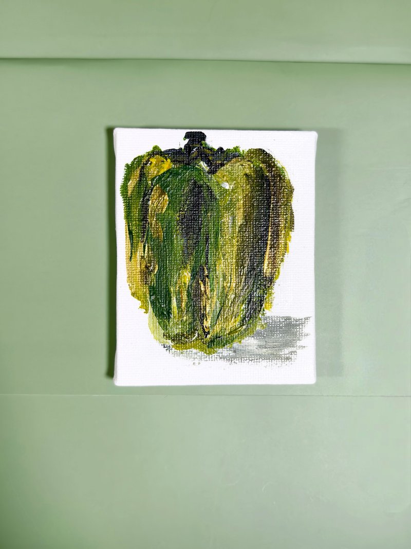青椒/迷你掛畫/壓克力水彩/裝飾畫/無框畫 - 海報/掛畫/掛布 - 棉．麻 