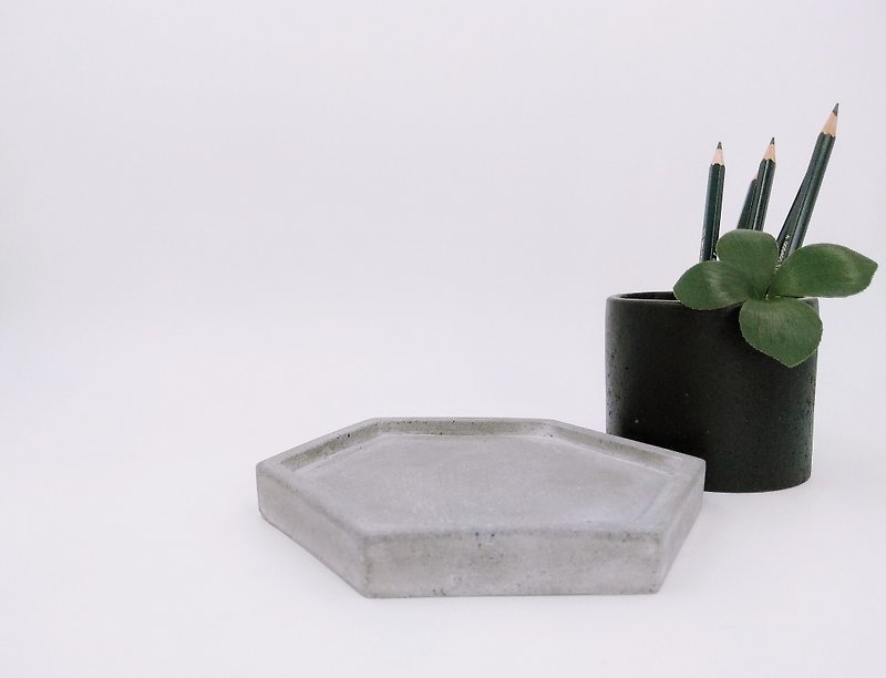Cement storage tray│Accessory tray│Storage dish│ - Items for Display - Cement Gray