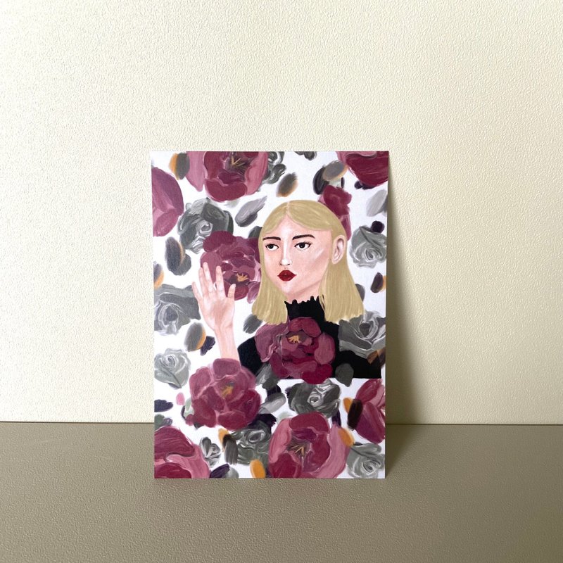 Peony and Rose | Postcards - การ์ด/โปสการ์ด - กระดาษ 