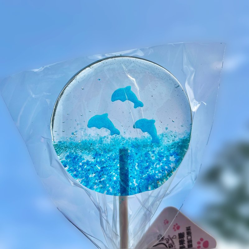 水晶棒棒糖 海豚 生日 畢業 婚禮小物 - 蛋捲/餡餅/零食 - 新鮮食材 藍色
