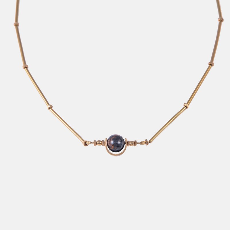 C-type Twig Necklace - Necklaces - Gemstone Blue
