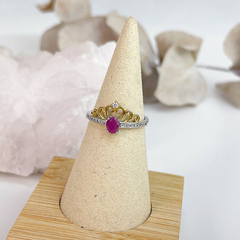 Confident Charm/Create Happiness-Luxurious Crown No-Burn Ruby Ring - General Rings - Gemstone 