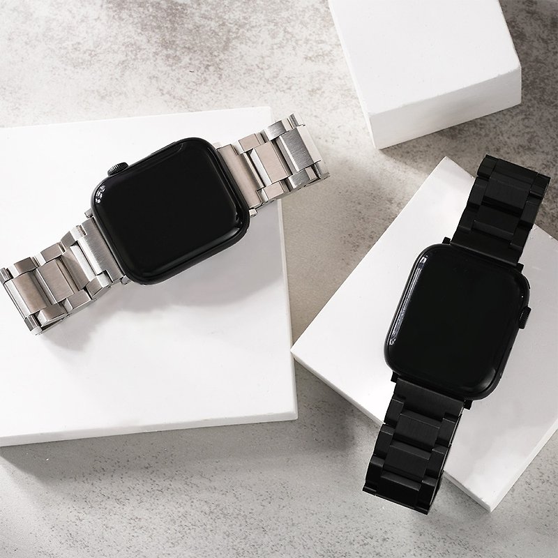 Apple watch - 316L Stainless Steel Flat Cut Apple Watch Band - สายนาฬิกา - สแตนเลส 