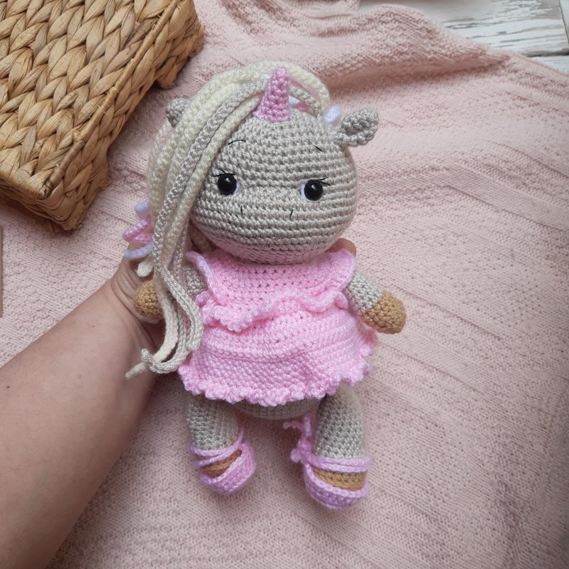 Unicorn toy  Stuffed toy Unicorn  Plush toy Unicorn  Gift for her  Gift for girl - 寶寶/兒童玩具/玩偶 - 其他材質 白色