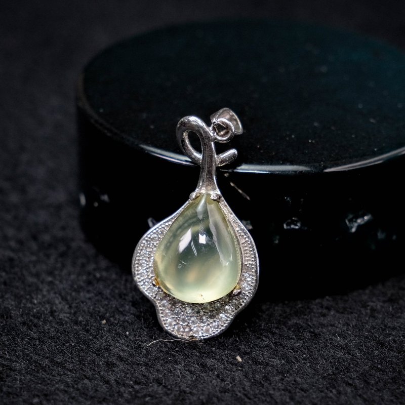 TBF - 天然 葡萄石 項墜 墜飾 清透料 - 項鍊 - 水晶 