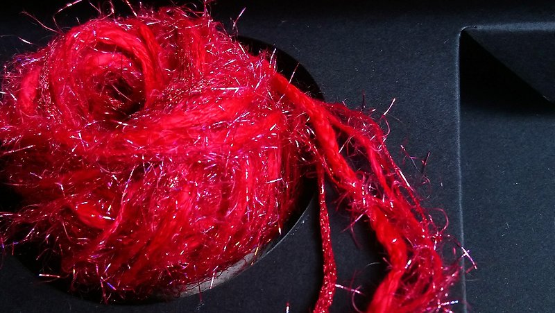 引き揃え糸 4m - 編み物/刺繍/羊毛フェルト/裁縫 - ポリエステル レッド