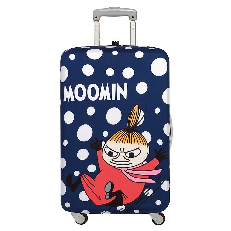 LOQI suitcase jacket / Moomin small no blue [L] - กระเป๋าเดินทาง/ผ้าคลุม - เส้นใยสังเคราะห์ สีน้ำเงิน