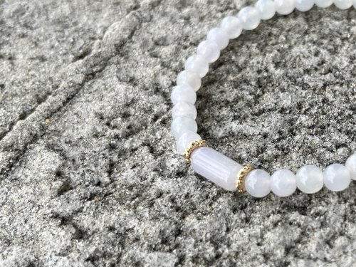Angel's tears 天使之淚 Jewelry Design 天然A貨緬甸玉 糯種淡淡紫翡翠膠囊珠設計手串 請看淡2分顏色