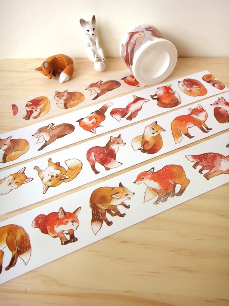 Fox paper tape - Washi Tape - Paper Multicolor