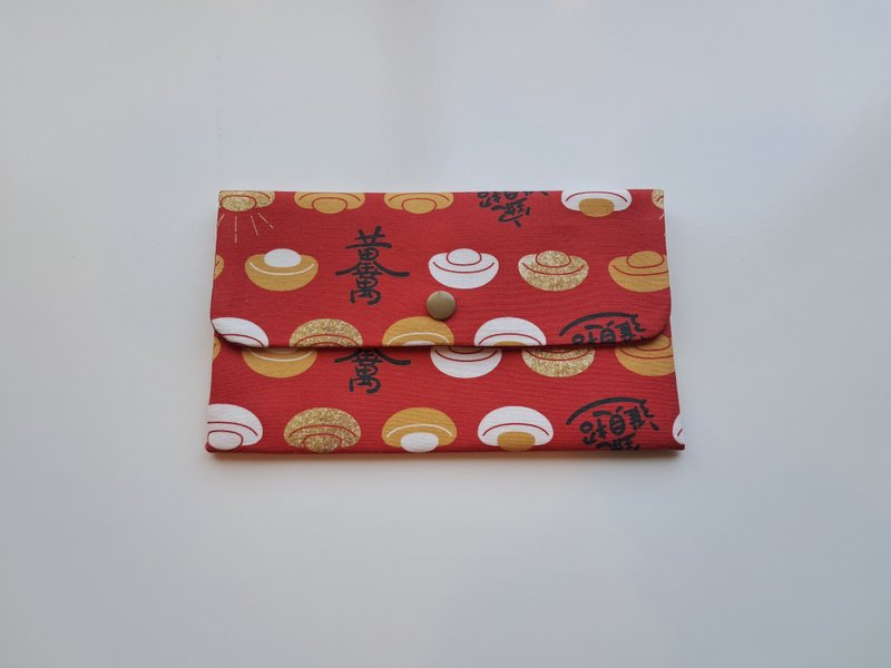 Gold ten thousand liang to attract wealth and treasure ingot plus large cloth red envelope bag - Other - Cotton & Hemp Red