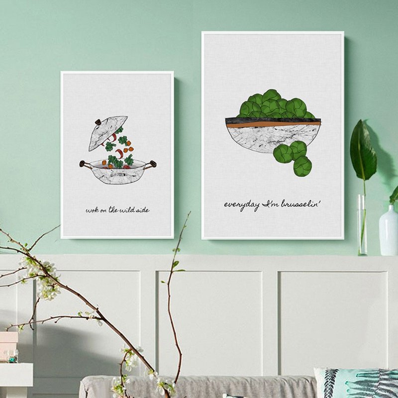 晚餐時刻_掛畫_藝術系列_台灣製造 兩個工作天快速出貨 - 海報/掛畫/掛布 - 棉．麻 灰色