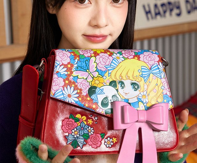 poko！ファミリア　ショルダーバッグ　赤　ワッペン刺繍　かばん　幼稚園鞄 幼稚園バッグ | ファミリア公式サイト