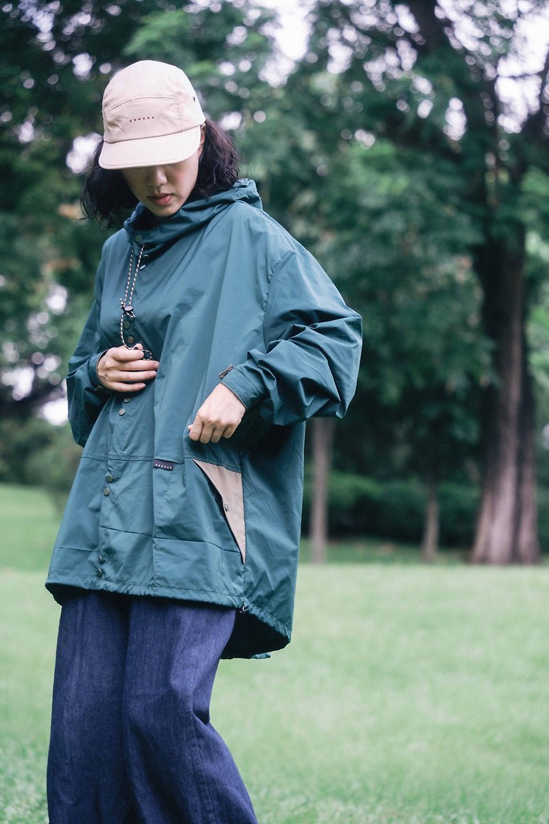 6dots Waterproof Parka Rain Jacket (green) - Women's Tops - Waterproof Material Green