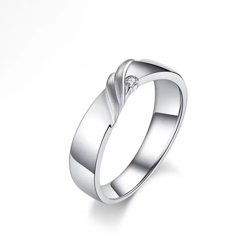 Diamond with 316L Surgical Steel Ring Casting Jewelry for Male - แหวนทั่วไป - เพชร สีใส