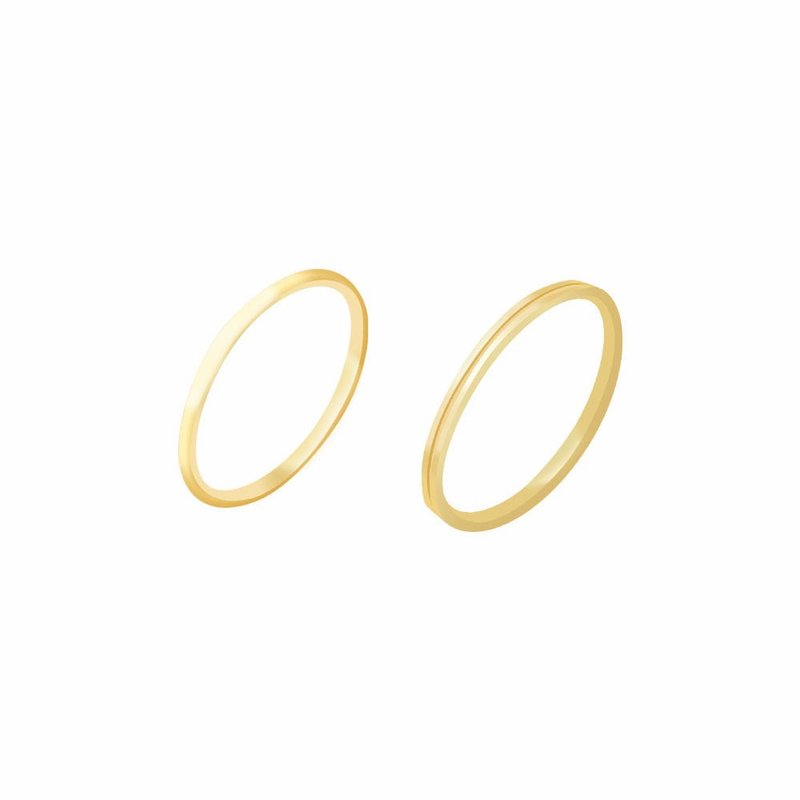 Treasure chest gold jewelry 9999 gold pure gold plain ring light band ring tail guard villain - แหวนทั่วไป - ทอง 24 เค สีทอง