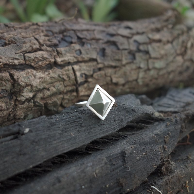 Sterling Silver - Geometric Cone Ring - General Rings - Sterling Silver Silver
