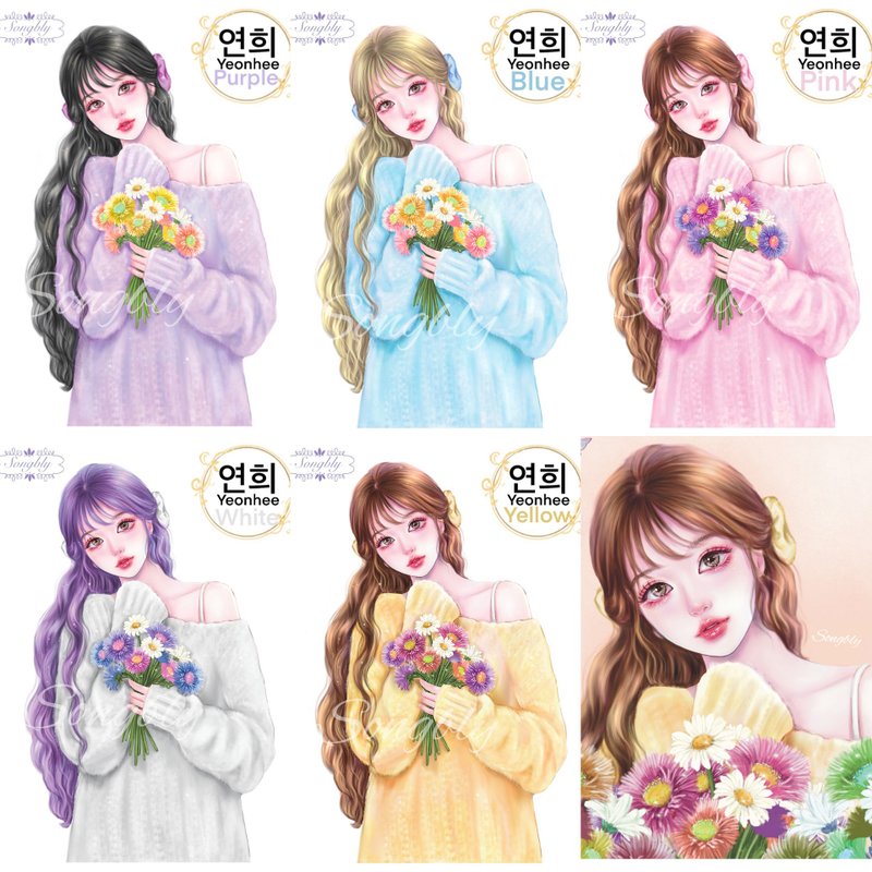 Yeonhee sticker all set - Stickers - Paper Multicolor