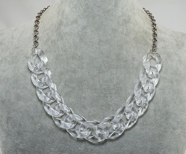Clear Chain Link Necklace