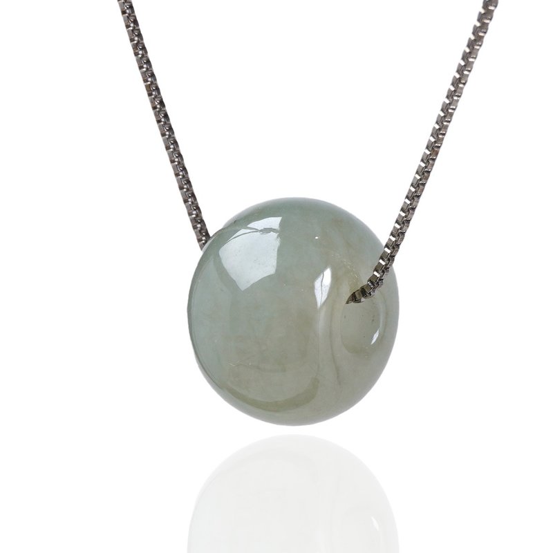 【萬事亨通】冰種翡翠路路通項鍊 | 天然緬甸玉A貨翡翠 | 送禮 - 項鍊 - 玉石 綠色