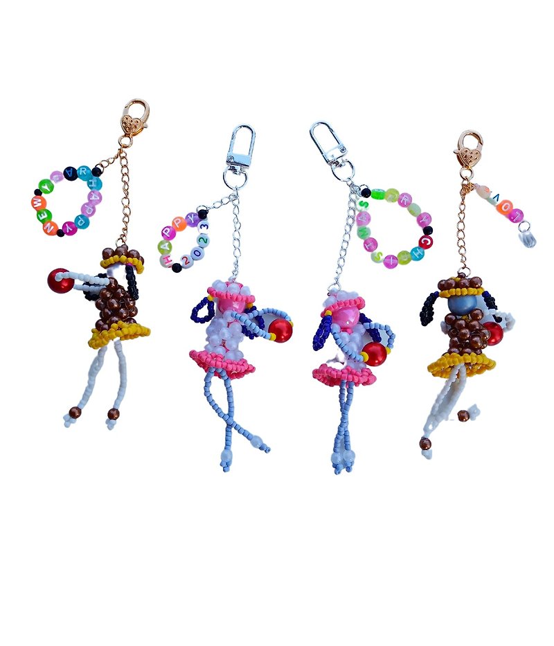 ballet  girls   keychain for Christmas gift ,new year gift and special gift - 鑰匙圈/鎖匙扣 - 塑膠 多色