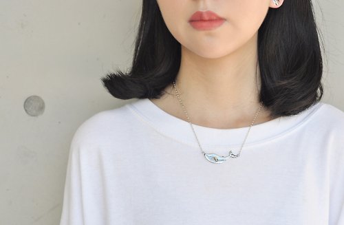 二毛銀（Nimou Jewelry） 二毛銀【海洋系列─藍鯨-項鍊】銀