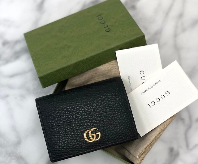 Gucci GG Marmont Leather Bi-Fold Wallet - Black - Wallets
