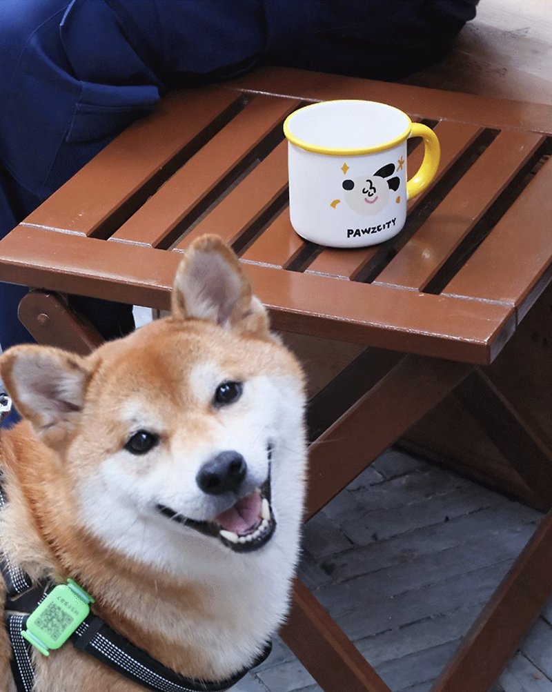 Puppy Happy Fart Peach Cup - Mugs - Pottery Multicolor