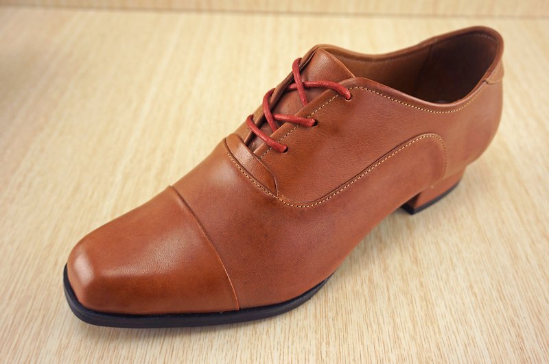 Handmade shoes, handmade shoes, square shoes, Oxford shoes, CHANGO results shoe Square - รองเท้าลำลองผู้หญิง - หนังแท้ 