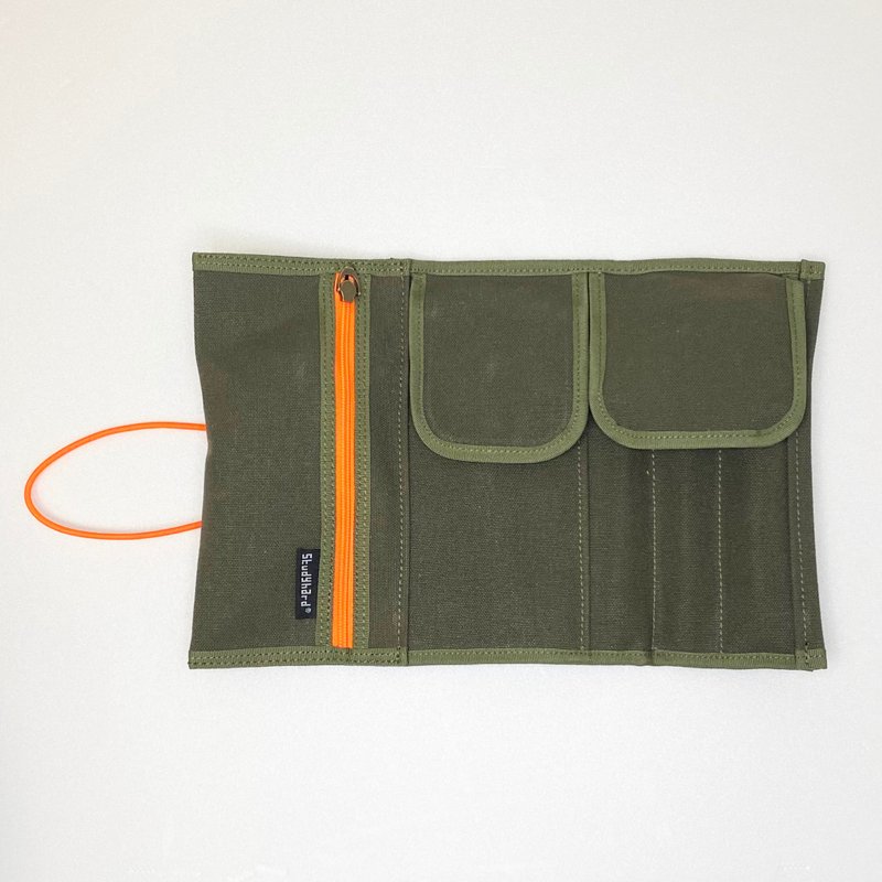 Tri-fold pen case, large capacity type - Pencil Cases - Cotton & Hemp Khaki