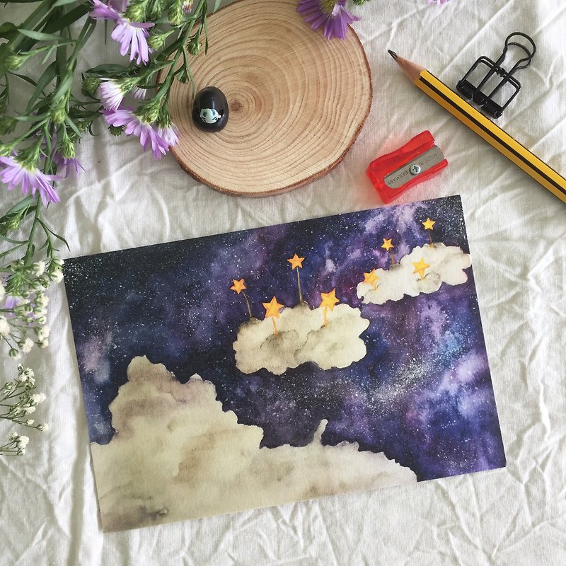 "Starry Night" series - "temperature" postcard - Cards & Postcards - Paper 