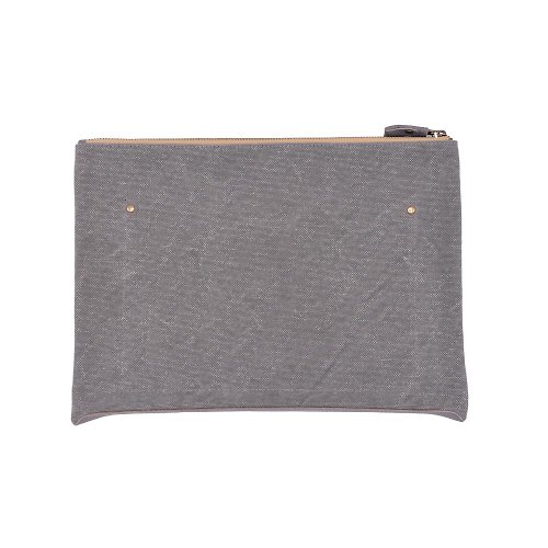 Greenies&Co Leather base canvas case Large Gray