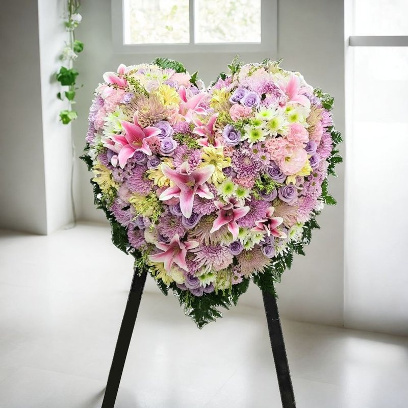 帛事悼念心形花牌 GF00289 - 盆栽/植栽 - 植物．花 