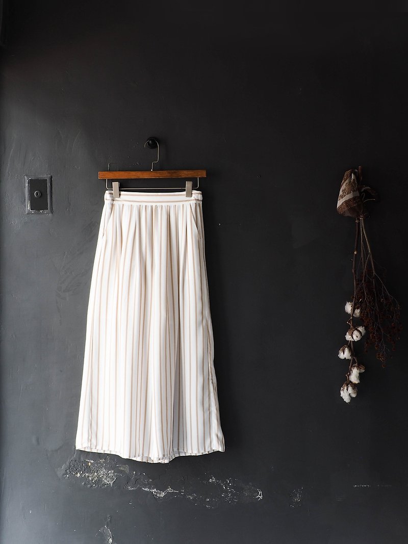 Niigata pure white skin straight straight independent youth love hand-painted antique spinning yarn stretch waist wide pants - กางเกงขายาว - เส้นใยสังเคราะห์ ขาว