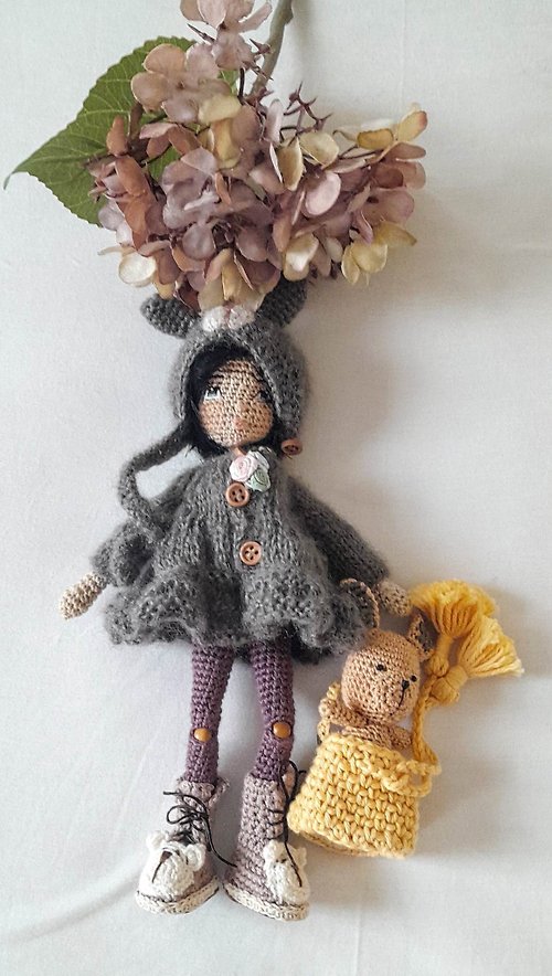 nn-handmade Crochet Doll Set-23 (with clothes)