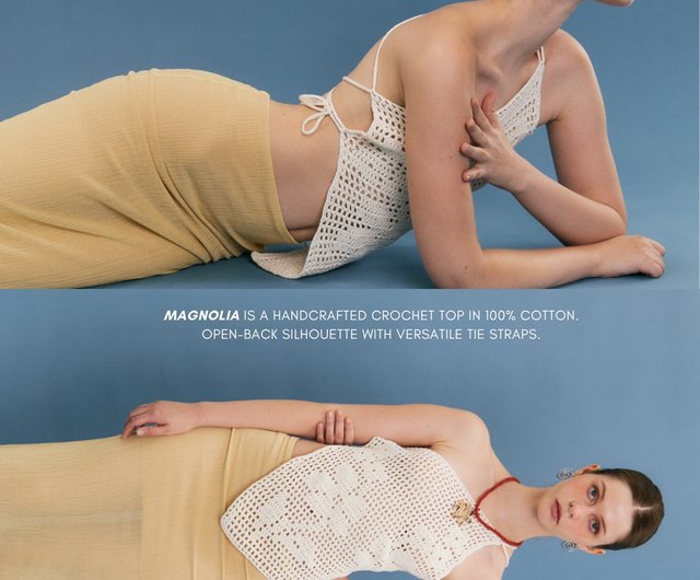 バックレスクロシェトップス - ショップ sensaistudio トップス - Pinkoi